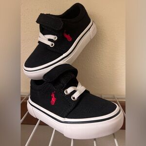 5 Polo Ralph Lauren Black Red little Kids Shoes Sneakers toddler preppy designer
